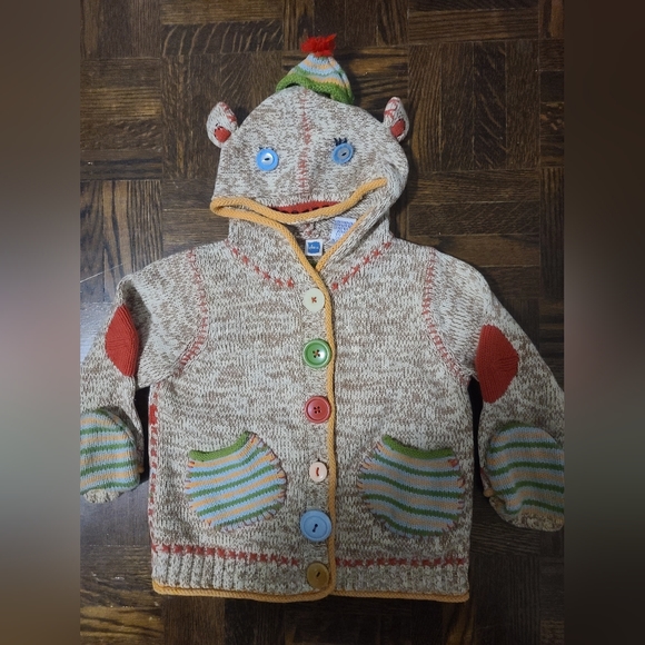 Eloise, Unisex, Multicolored Hooded Sweater, 12-18M - Picture 1 of 3